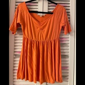 Boston proper orange high waisted shirt fitted